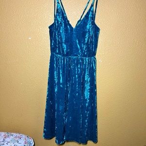 Women dress - Blue velvet
